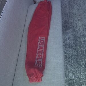 Wild Fable Red Sweatpants with Los Angeles Print